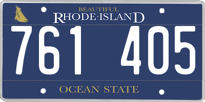 RI license plate 761405