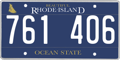 RI license plate 761406