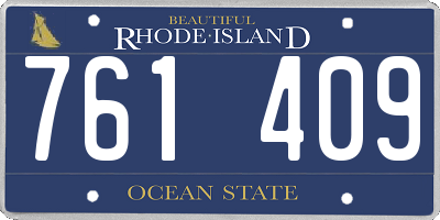RI license plate 761409