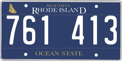 RI license plate 761413