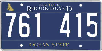 RI license plate 761415