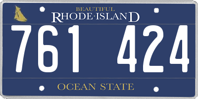 RI license plate 761424