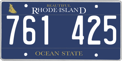 RI license plate 761425