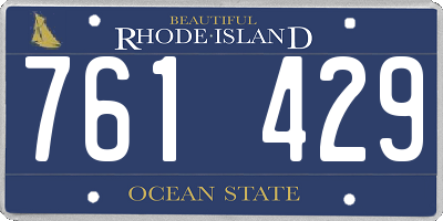 RI license plate 761429