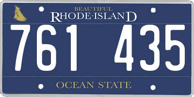 RI license plate 761435