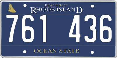 RI license plate 761436