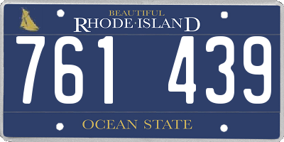 RI license plate 761439