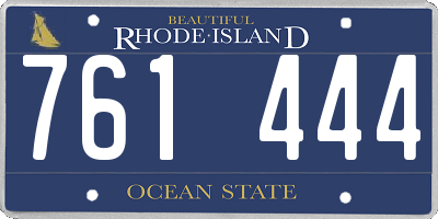 RI license plate 761444