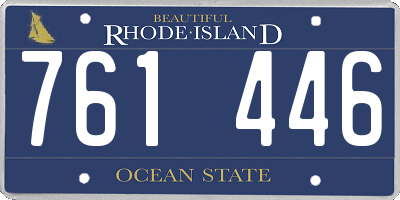 RI license plate 761446