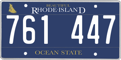 RI license plate 761447