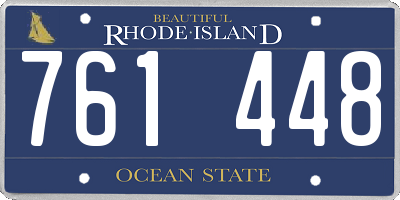 RI license plate 761448