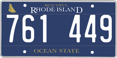 RI license plate 761449