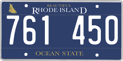 RI license plate 761450
