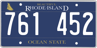 RI license plate 761452