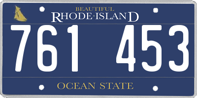 RI license plate 761453