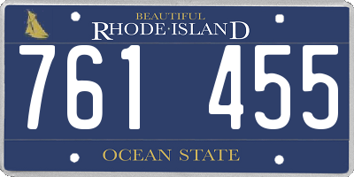 RI license plate 761455