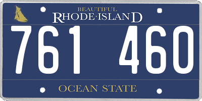 RI license plate 761460