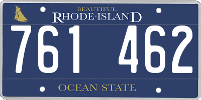 RI license plate 761462
