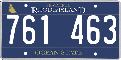 RI license plate 761463