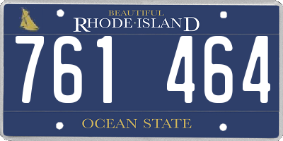 RI license plate 761464
