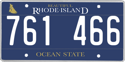 RI license plate 761466