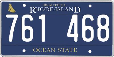 RI license plate 761468