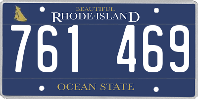 RI license plate 761469