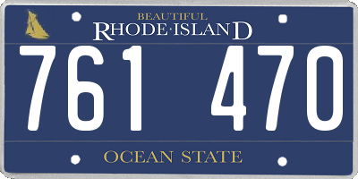 RI license plate 761470