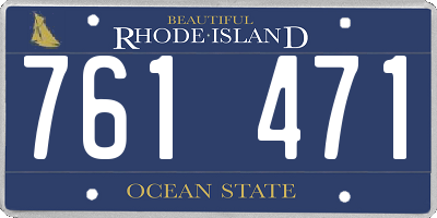RI license plate 761471