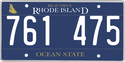 RI license plate 761475