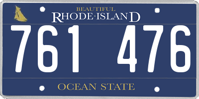 RI license plate 761476