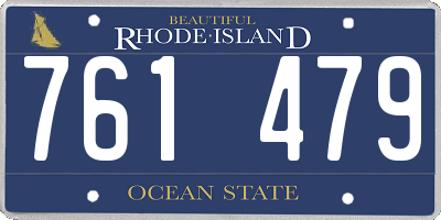 RI license plate 761479