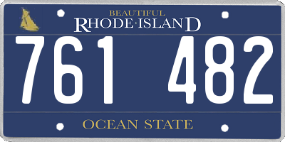 RI license plate 761482