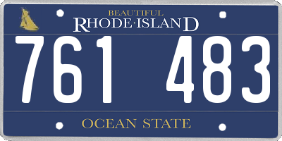 RI license plate 761483