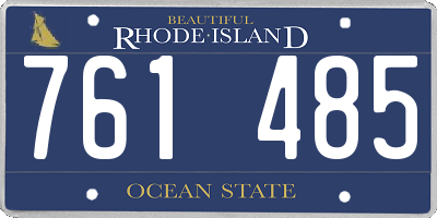 RI license plate 761485