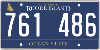 RI license plate 761486