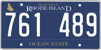 RI license plate 761489