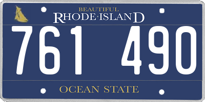 RI license plate 761490