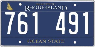RI license plate 761491