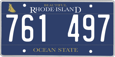 RI license plate 761497