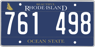 RI license plate 761498