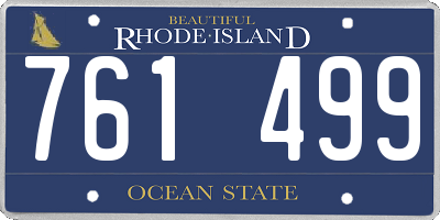 RI license plate 761499