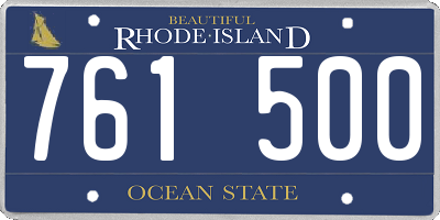 RI license plate 761500