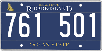 RI license plate 761501