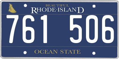 RI license plate 761506