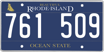 RI license plate 761509