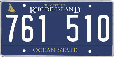 RI license plate 761510