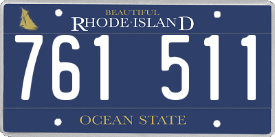 RI license plate 761511