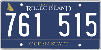 RI license plate 761515