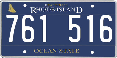 RI license plate 761516